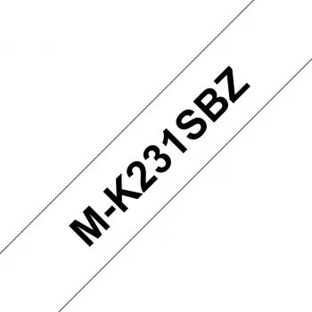 Brother M-K231SBZ etikettenband zwart op wit