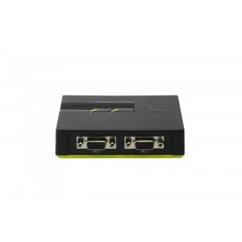 LevelOne 2-poorts USB VGA KVM-switch, 2048 x 1536 pixel, zwart, groen