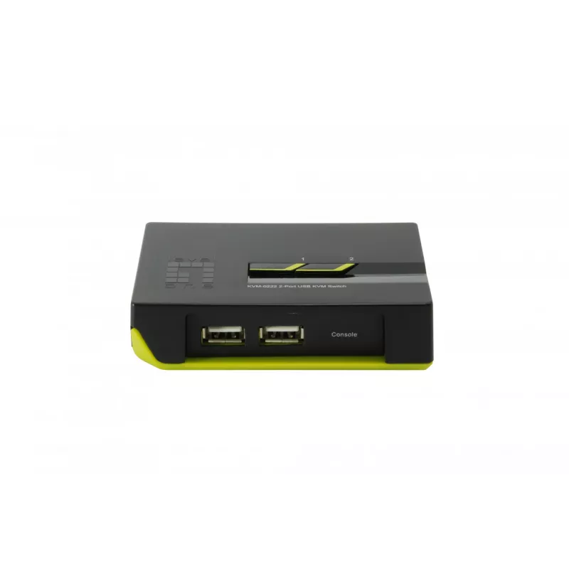 LevelOne 2-poorts USB VGA KVM-switch, 2048 x 1536 pixel, zwart, groen