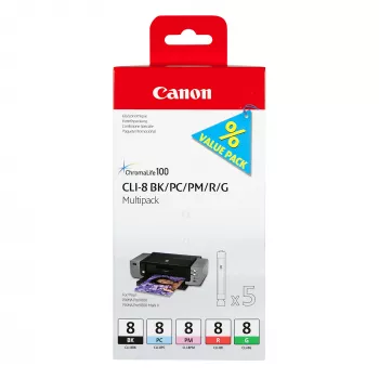 Canon inktpatroon 0620B027 CLI-8 multipack BK PC PM R G