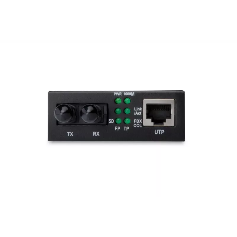 DIGITUS DN-82110-1 Gigabit mediaconverter, multimode 10/100/1000Base-T naar 1000Base-SX, RJ45 naar ST, 850 nm, tot 0,5 km