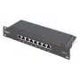 DIGITUS Patchpanel CAT6 8-poorts afgeschermd zwart 10in