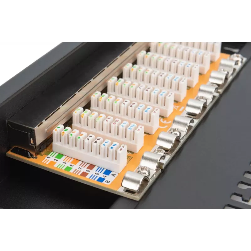 DIGITUS Patchpanel CAT6 8-poorts afgeschermd zwart 10in