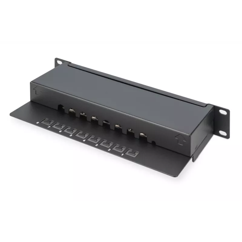 DIGITUS Patchpanel CAT6 8-poorts afgeschermd zwart 10in