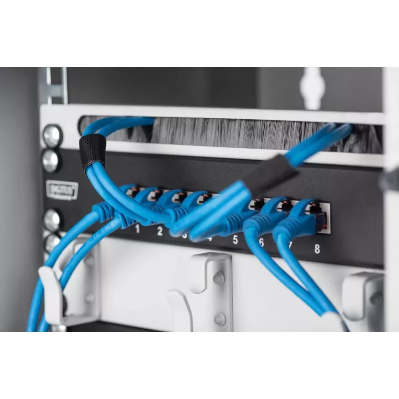 DIGITUS Patchpanel CAT6 8-poorts afgeschermd zwart 10in