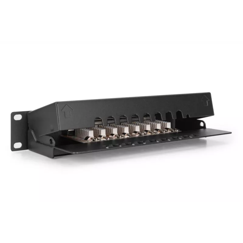 DIGITUS Patchpanel CAT6 8-poorts afgeschermd zwart 10in