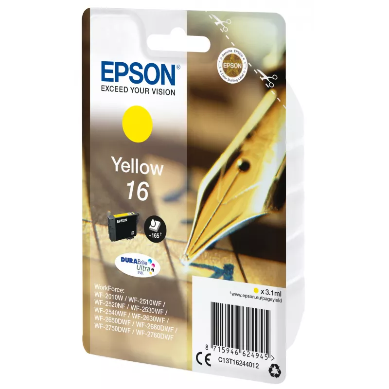 Epson Pen and crossword Singlepack geel 16 DURABrite Ultra inkt