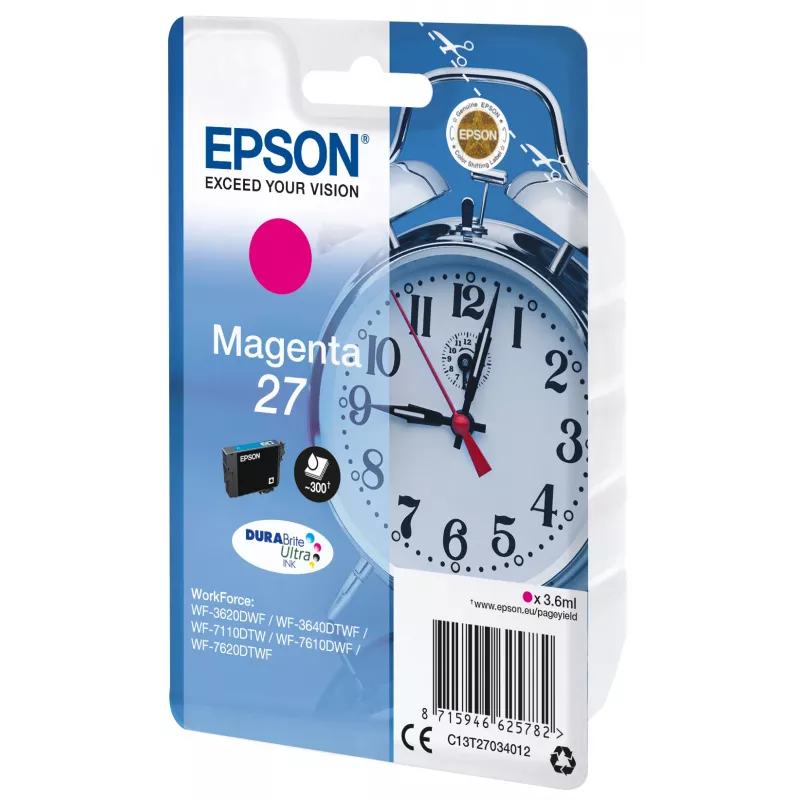 Epson Alarm clock eenheidspack magenta 27 DURABrite Ultra inkt