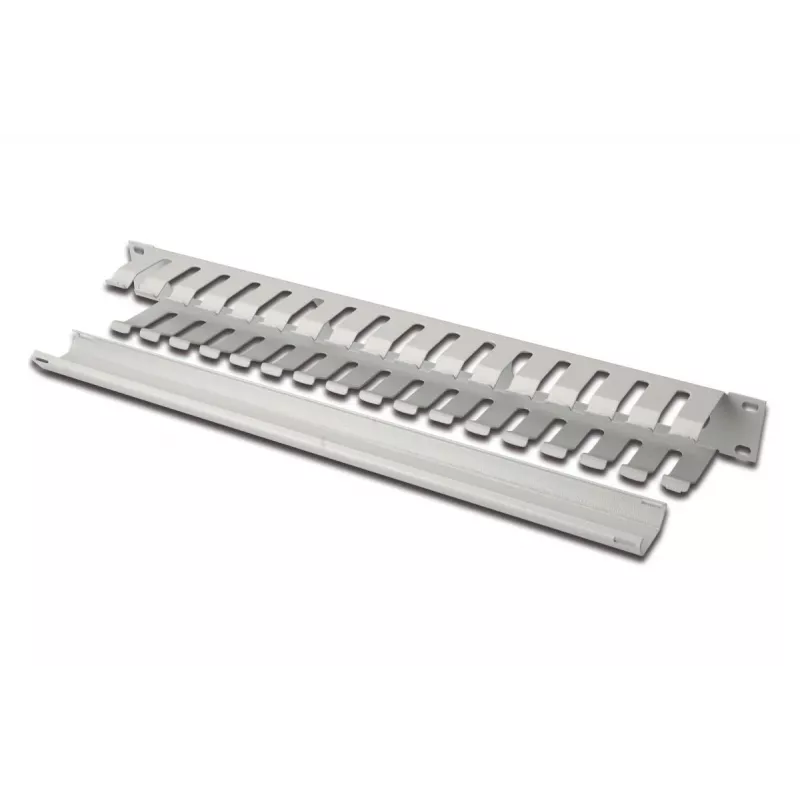 DIGITUS 1U kabelmanagement-korf met afneembare achterplaat, kleur grijs (RAL 7035)