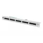 DIGITUS CAT 3 ISDN Patchpanel, onafgeschermd, 25-poorts RJ45, 8P4C, LSA, 1U, rackmontage, kleur grijs RAL 7035