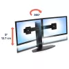 Dual monitor-liftstandaard Ergotron Neo Flex 62,2 cm zwart