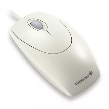 CHERRY WHEELMuis optische kabelmuis, lichtgrijs, PS2/USB