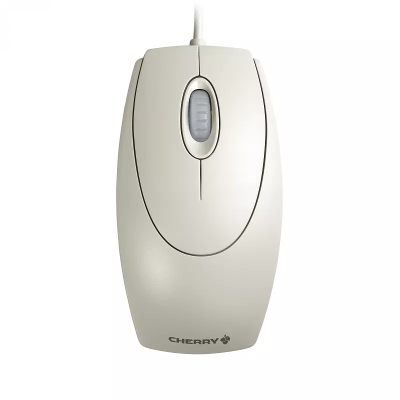 CHERRY WHEELMuis optische kabelmuis, lichtgrijs, PS2/USB