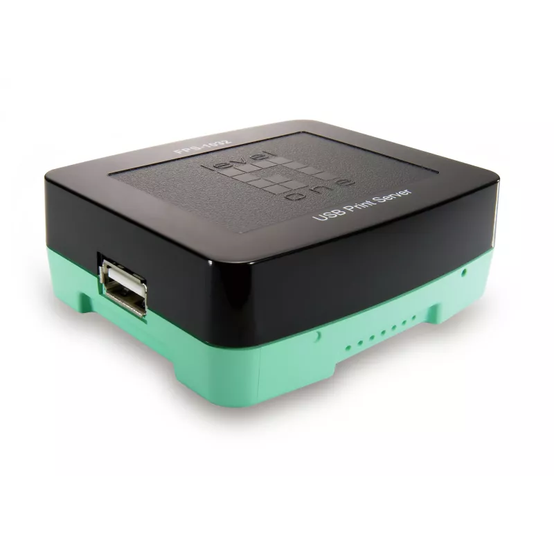 LevelOne USB printserver, zwart, groen, activiteit, link, stroom, status, Taiwan, Ethernet LAN, IEEE 802.3, IEEE 802.3u, 10,100 Mbit/s