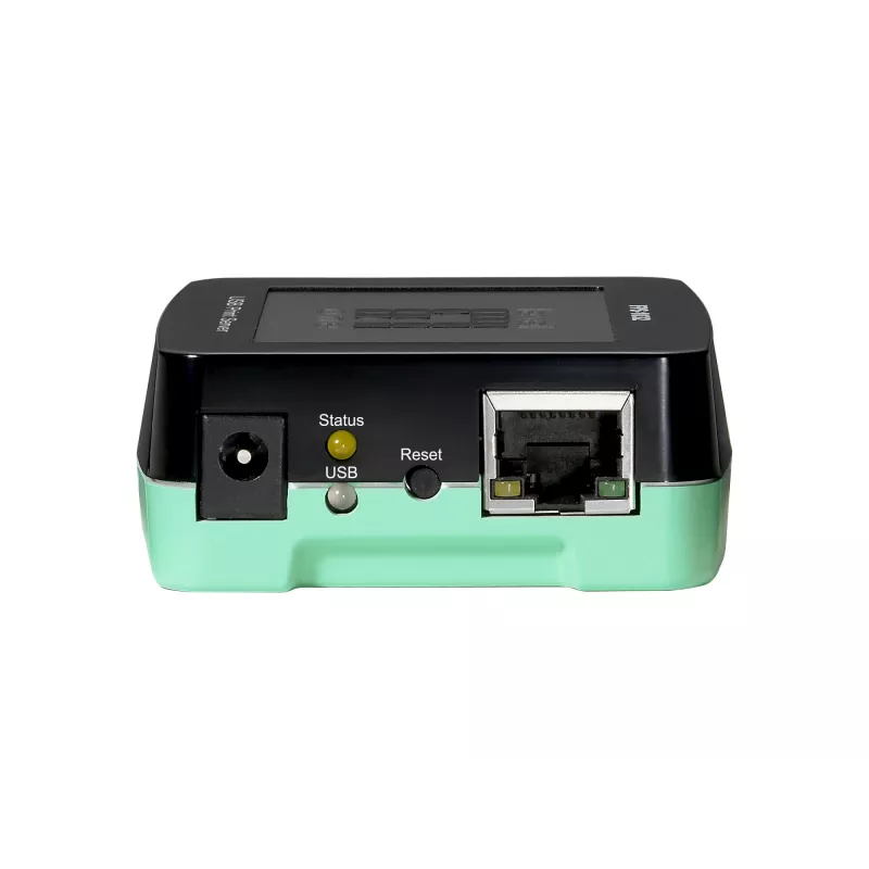 LevelOne USB printserver, zwart, groen, activiteit, link, stroom, status, Taiwan, Ethernet LAN, IEEE 802.3, IEEE 802.3u, 10,100 Mbit/s