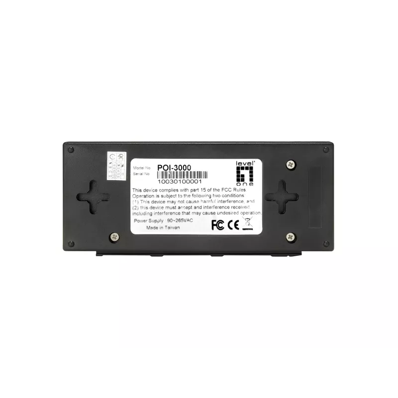 LevelOne POI-3000 Gigabit PoE+-injector, 30 W, zwart