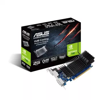 Grafische kaart ASUS GeForce GT 730, 2 GB GDDR5, 64-bit, PCIe 2.0, passieve koeling