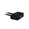 LevelOne 2-poorts USB VGA kabel KVM-switch, audio-ondersteuning, 2048 x 1536 pixels, zwart