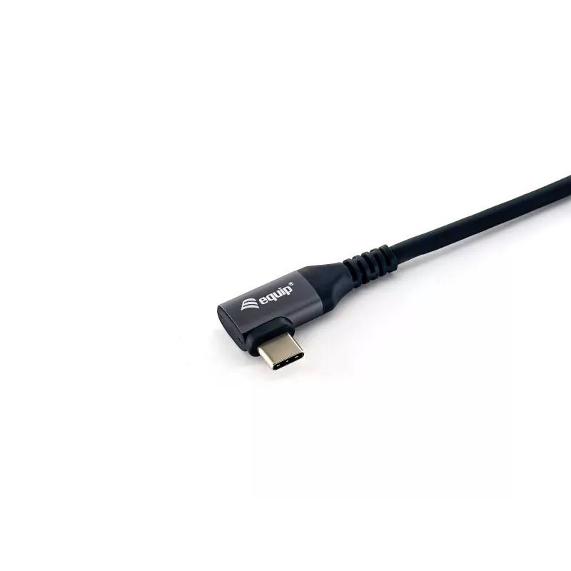 Equip USB 2.0 C naar C 90°-haakse kabel, M/M, 2,0 m, 100 W met Emark-chipsatz