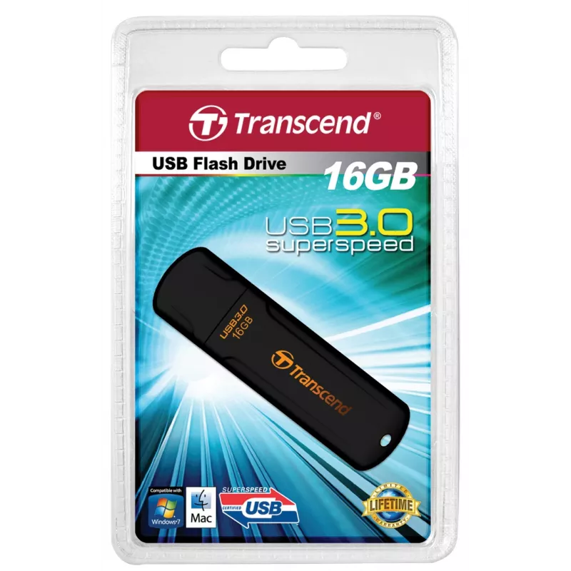 TRANSCEND Jetflash 700 - 16GB USB-stick - USB 3.0 - zwart