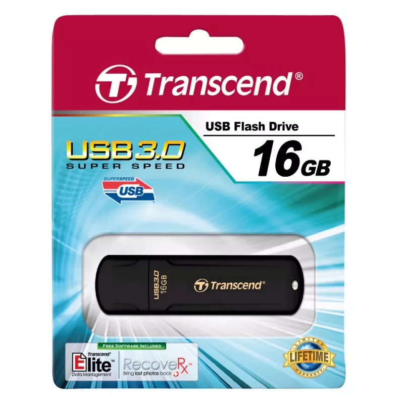 TRANSCEND Jetflash 700 - 16GB USB-stick - USB 3.0 - zwart