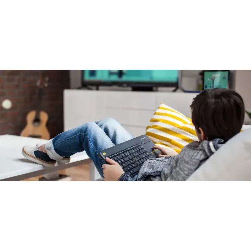 LOGITECH draadloos touch-toetsenbord K400 Plus - zwart - Qwerty Nederlands