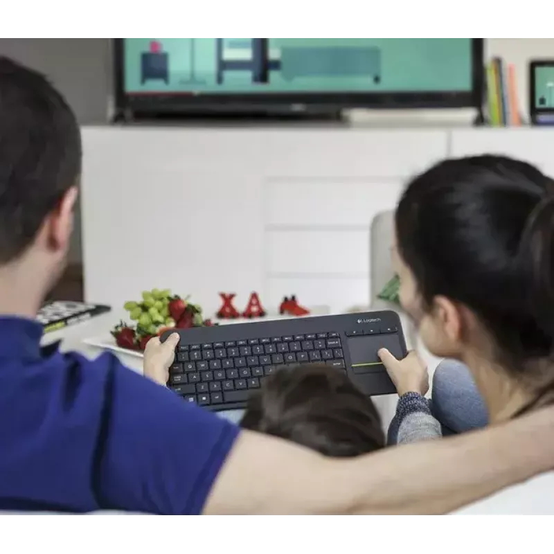LOGITECH draadloos touch-toetsenbord K400 Plus - zwart - Qwerty Nederlands