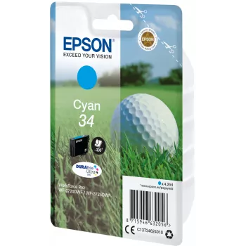 Epson Golf Ball singlepack cyaan 34 DURABrite Ultra inkt