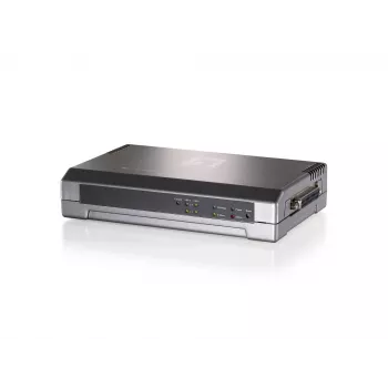 LevelOne printserver, 2 x USB, 1 x parallel, grijs, activiteit, link, stroom, status, Taiwan, Ethernet LAN, IEEE 802.3, IEEE 802.3u, 10,100 Mbit/s