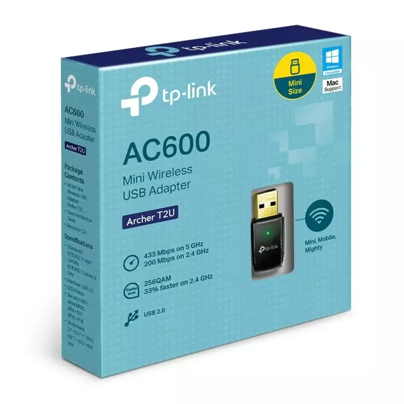 TP-Link AC600 draadloze dualband USB-WLAN-adapter