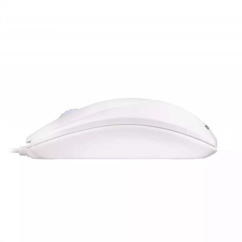 CHERRY WHEELMuis optische kabelmuis, lichtgrijs, PS2/USB, dubbelhandig, optisch, USB Type-A, 1000 DPI, wit