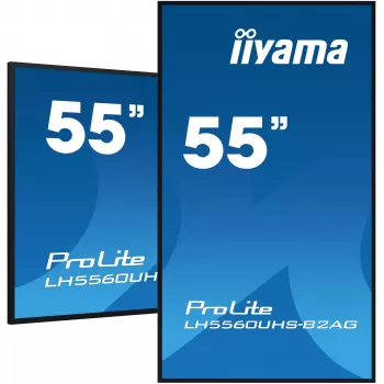 iiyama LH5560UHS-B2AG signage display digitaal A-bord 138,7 cm (54,6 inch) LED Wi-Fi 500 cd/m² 4K Ultra HD zwart geïntegreerde processor Android 11 24/7