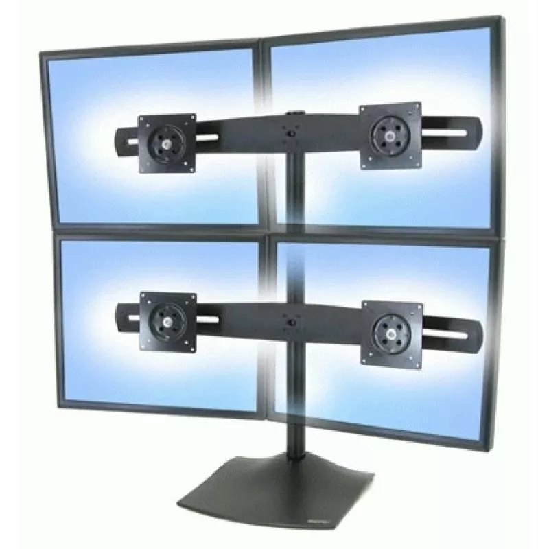 Monitor-tafelstandaard Ergotron DS Series DS100 Quad 61 cm zwart