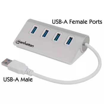 USB-hub Manhattan USB-A 4-poorts hub