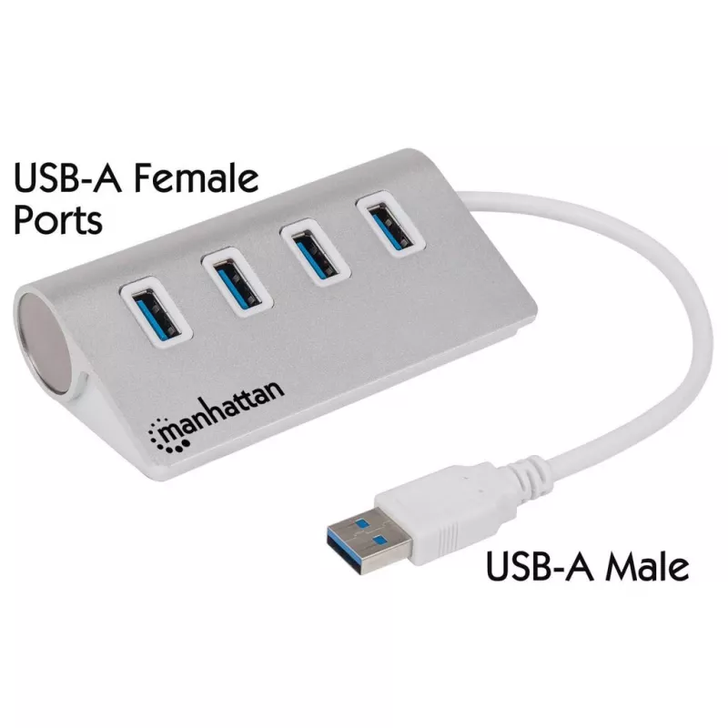 USB-hub Manhattan USB-A 4-poorts hub