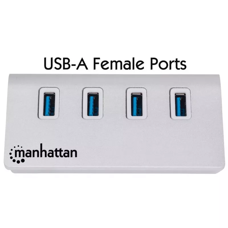 USB-hub Manhattan USB-A 4-poorts hub