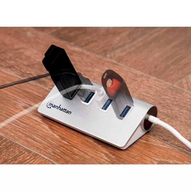 USB-hub Manhattan USB-A 4-poorts hub