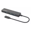 Manhattan USB-C dock/hub, aansluitingen (4): USB-A (x4), 5 Gbps (USB 3.2 Gen1 ook bekend als USB 3.0), USB-gevoed (geen externe voeding nodig), equivalent aan HB30CM4AB