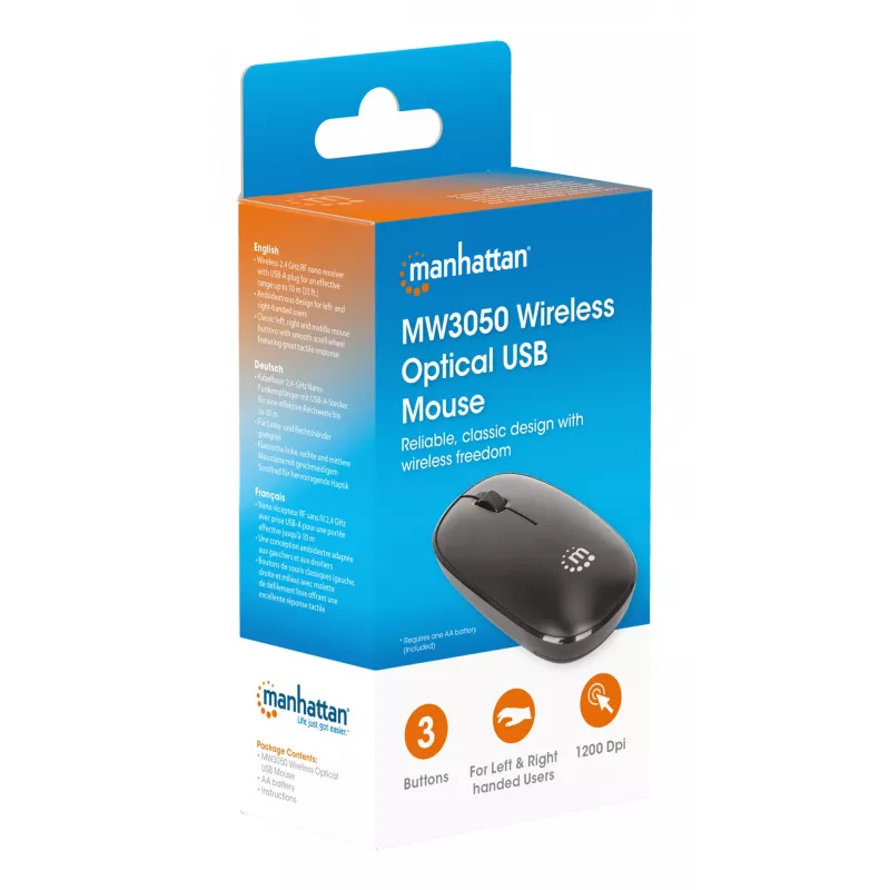Draadloze optische muis Manhattan MW3050 USB