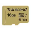 TRANSCEND microSDHC-kaart 500s 16 GB UHS-I U3 MLC met adapter