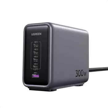 Ugreen 90903B oplader voor mobiele apparaten universeel zwart, grijs AC snelladen indoor