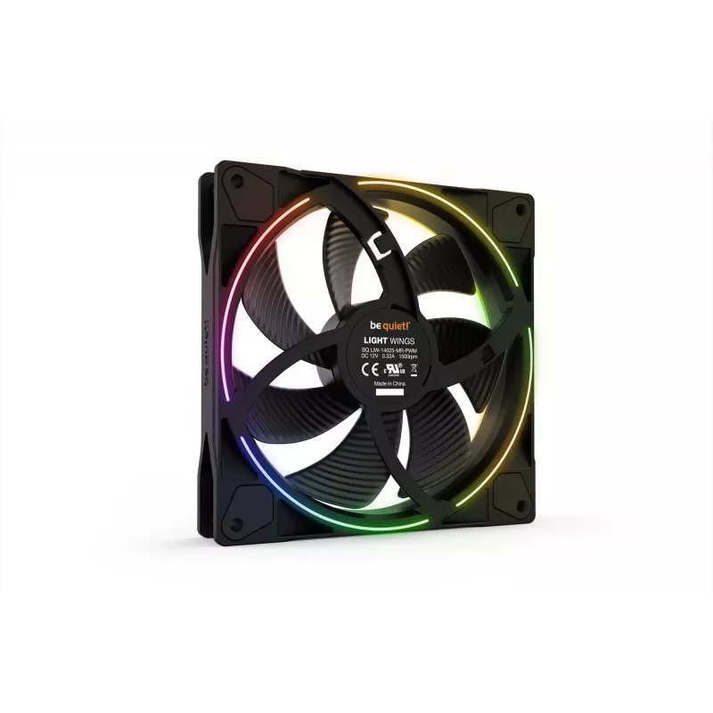 be quiet Light Wings 140mm ARGB PWM ventilator zwart 3-pack