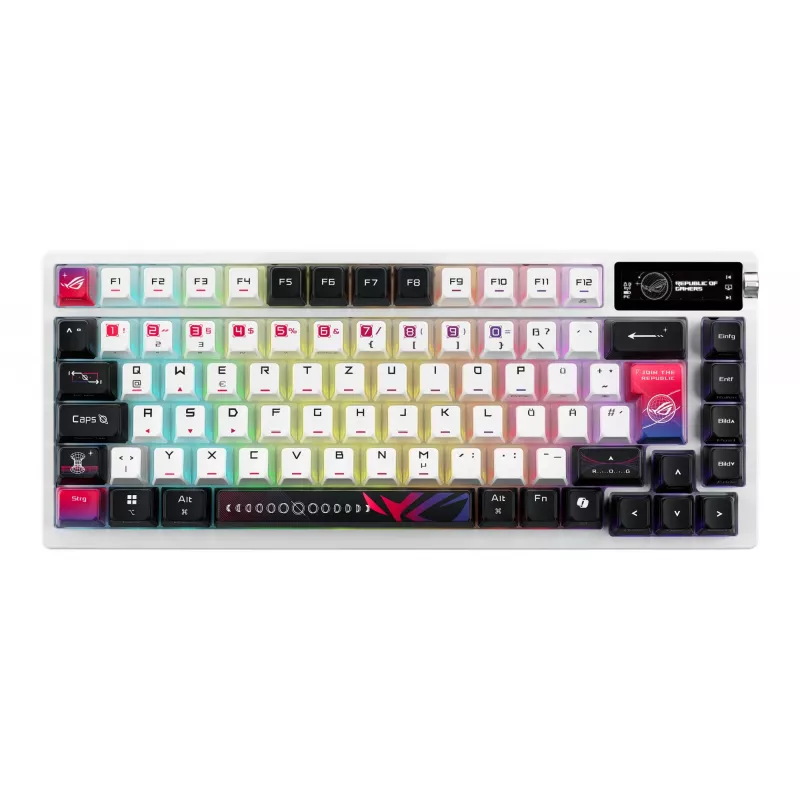 ASUS ROG Azoth X Toetsenbord Gaming USB + RF Draadloos + Bluetooth QWERTZ Wit