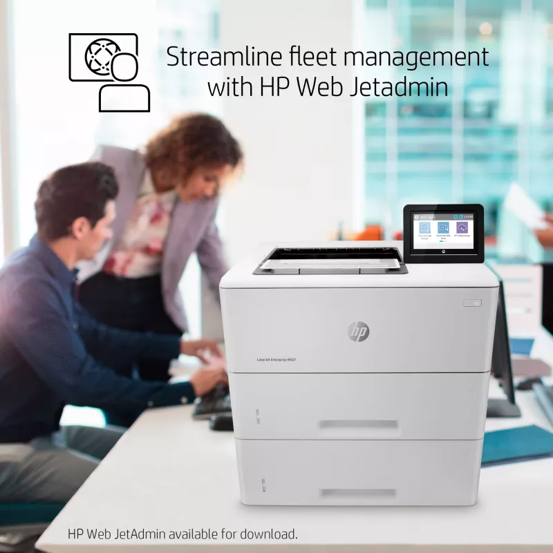 HP LaserJet Enterprise M507x, laser, 1200 x 1200 DPI, A4, 43 ppm, dubbelzijdig afdrukken, netwerkgeschikt