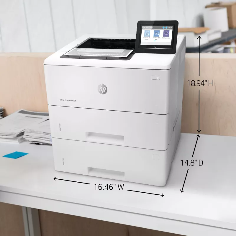 HP LaserJet Enterprise M507x, laser, 1200 x 1200 DPI, A4, 43 ppm, dubbelzijdig afdrukken, netwerkgeschikt