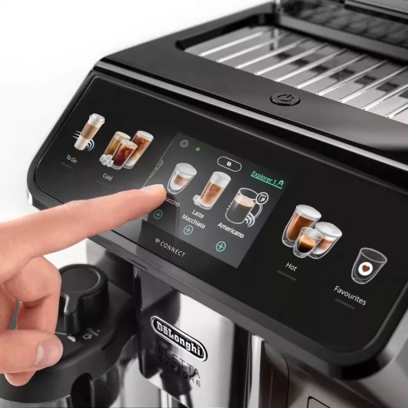 Combikoffiemachine De’Longhi ECAM450.86.T — volautomatisch, 1,8 l watertank, 300 g bonenreservoir, 19 bar, ingebouwde maalwerk, TFT-display