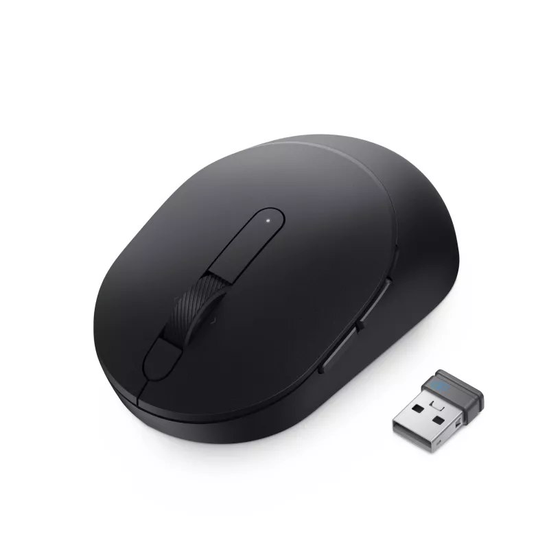 DELL Pro Plus Compact muis - MS5120W - zwart, dubbelhandig, optisch, RF Wireless + Bluetooth, 1600 DPI, zwart