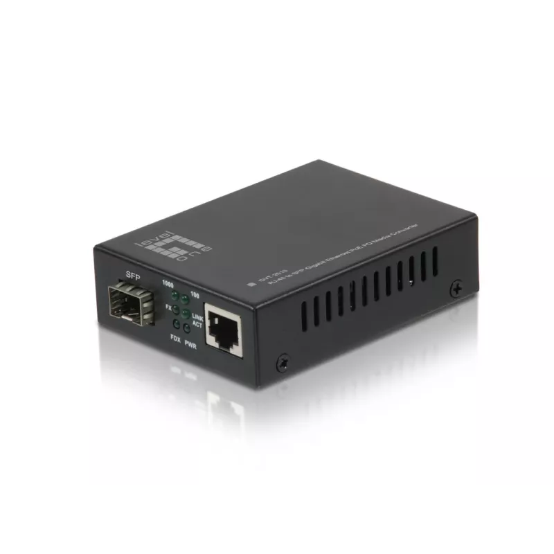 LevelOne RJ45-naar-SFP gigabit mediaconverter, PoE PD