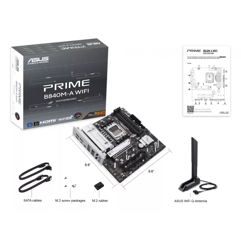 Moederbord ASUS PRIME B840M-A WIFI AMD B840 Socket AM5 micro ATX