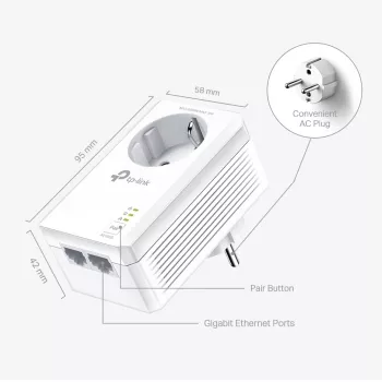 TP-Link TL-PA7027P KIT PowerLine-netwerkadapter 1000 Mbit/s Ethernet LAN wit 2 stuks